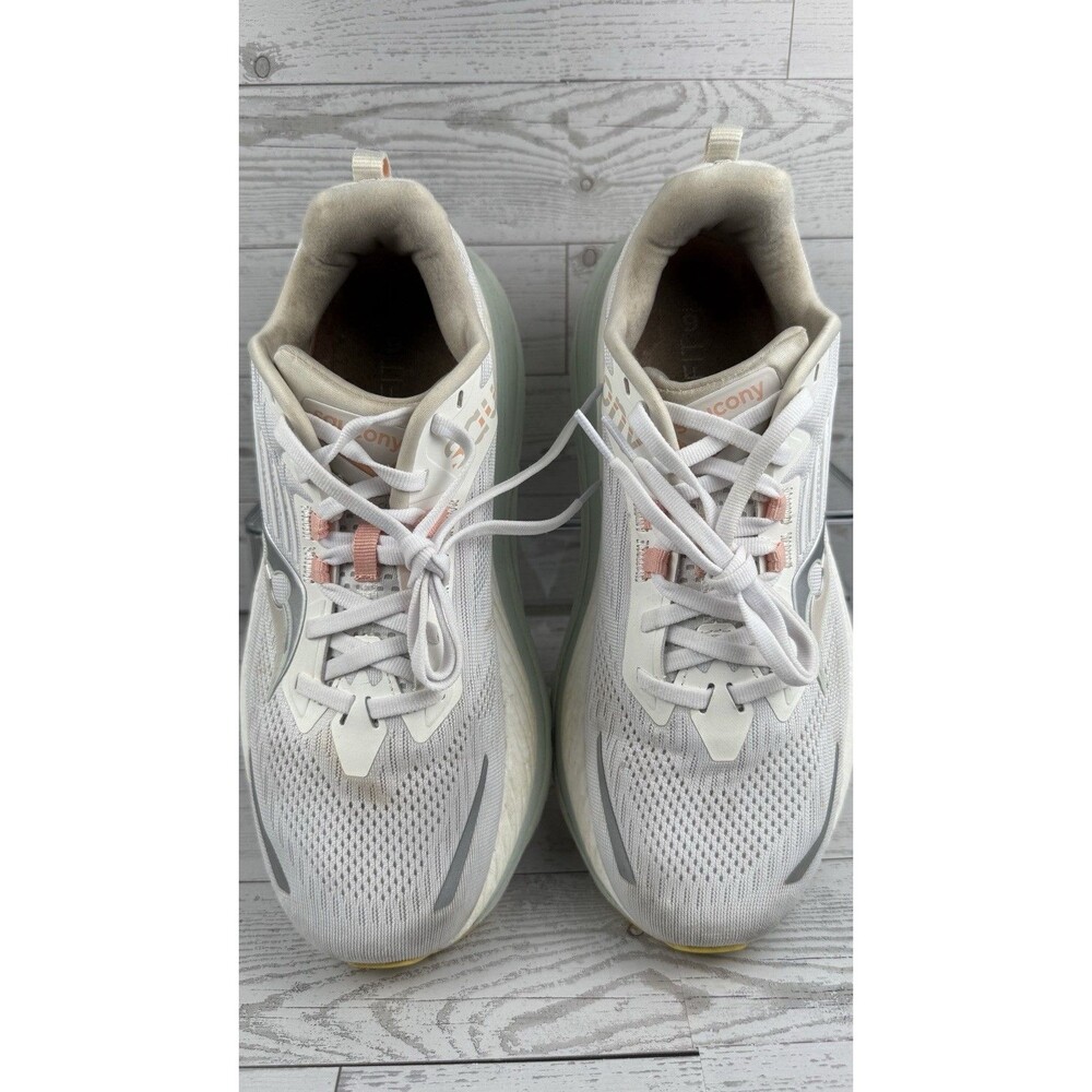 Saucony Womens Hurricane 24 White Running Shoes Sneakers Size 9 #554 - Picture 3 of 6